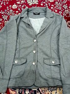 Gray Casual Blazer