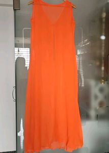 Flowy Orange Sheer Jacket