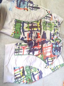 Vibrant Abstract Print Men's Casual Shorts