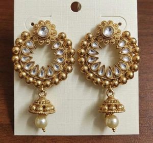 Elegant Gold Jhumka Earrings