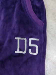 Purple Joggers with D5 Detail