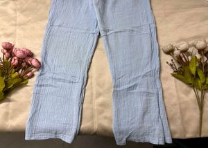 Light Blue Crinkle Pants