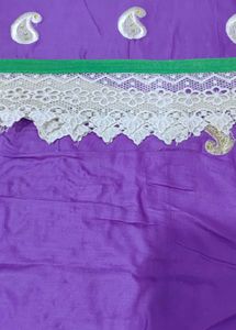 Pearl Purple Kurta salwar ,chiffon dup