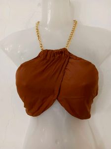 Stylish Chain Halter Neck Top