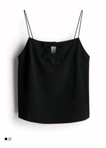 Black Cami Top with Bow Detail H&M