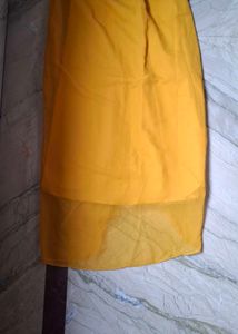 Yellow Co-ord Set with Cape