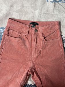 Coral Corduroy Pants