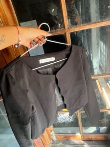 Black Cropped Blazer