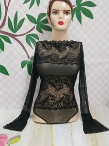 (1100)Lace Bodysuit Top