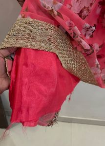 grey and pink lehnga choli set