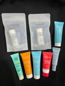 Laneige toners + sunscreen + dot & key