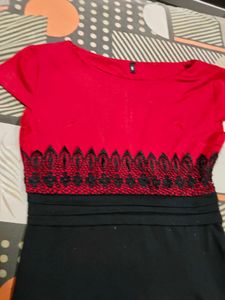 Elegant Red &amp; Black  Dress and new facewash fr