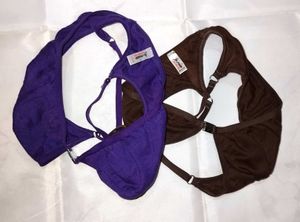 Harness Bralette Set - Purple &amp; Brown