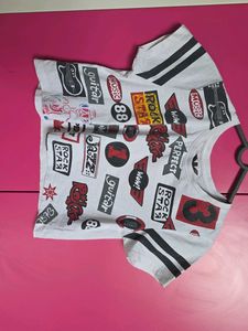 Kook N Keech Women White Printed Crop Top T-Shirt