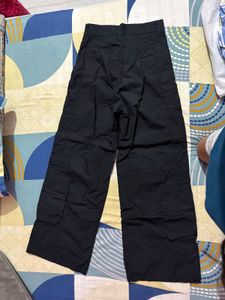 Black Cargo Wide Leg Pants