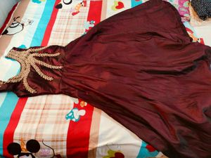 Elegant Burgundy Gown