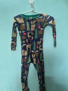 Cozy Footed Pajamas with Woodland Creatures
