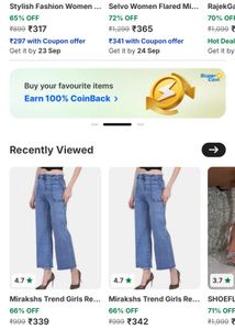 Women's Wide Leg Denim Jeans
