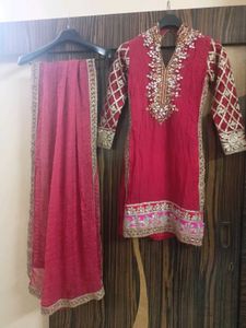 Beautiful Gottapatti Red  Suit😍❤️