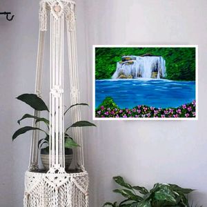 waterfall landscape painting