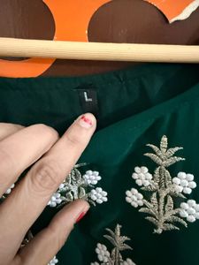 Bottle Green Embroidered Suit
