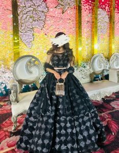 Stunning Black Sequined Lehenga for Events