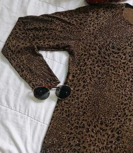 Vintage Animal Print Top party to
