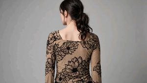 Floral Mesh Long Sleeve Top