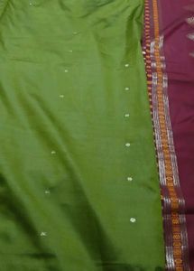 Elegant Maroon Saree with Silver Border