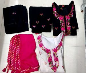 hand Embroidered Kurta Set n extra top duppata