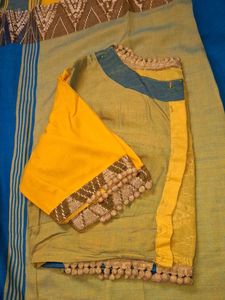 Beautiful Linen Cotton Handloom Saree