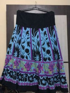 Boho Floral midi skirt (L to XXL)