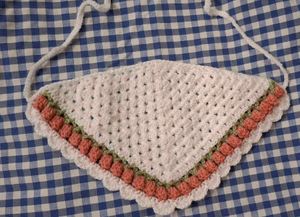 Crochet Bandana with Floral Detail