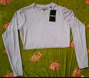 SHEIN Long Sleeve Crop Top
