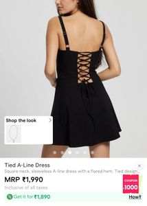 Black Tied A-Line Dress