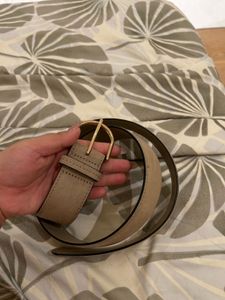 H&amp;M Stylish Suede Belt with Gold Buckle