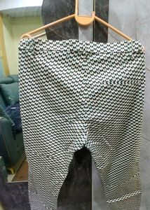 Patterned Black &amp; White Pants