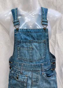 14712. Denim Overall Mini Dress