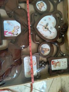 Family Photo Frame With Clock Wall Hanging