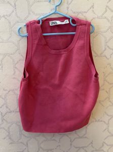 Zara Sleeveless Pink Top