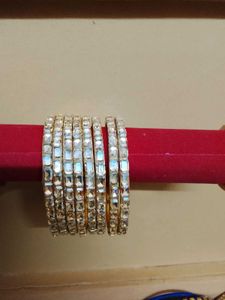 Set of Sparkling Golden Bangles