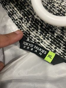 Tokyo Talkies Black & White Textured Jacket