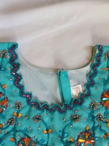 Embellished Turquoise Blouse