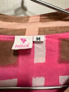 kilol cotton geometric print kurta