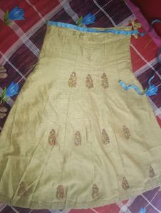 #beautiful red lahanga with long kurti.