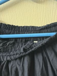 Navy Blue Flowy Midi Skirt with POCKETS
