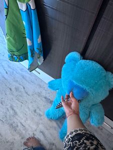 4 Feet Blue Teddy Bear In Really Good Condition