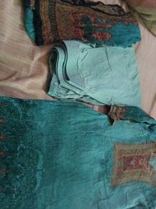 Teal Ethnic Kurta Set with Dupatta XXL