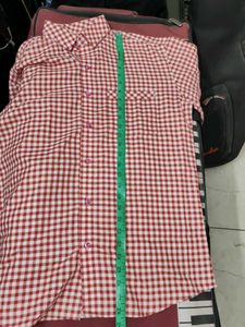 Red &amp; White Gingham Button-Down Shirt