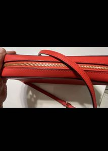 Authentic Michael Kors coral Leather Crossbody Bag